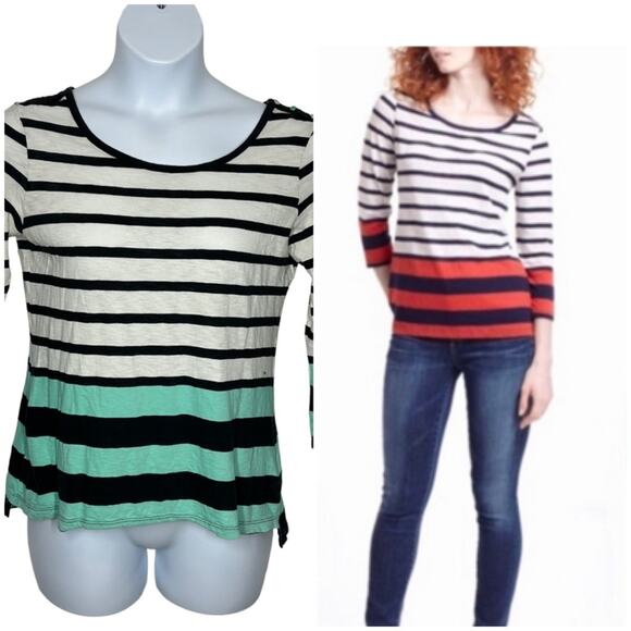 Anthropologie Pilcro and the Letterpress Striped T-Shirt Size Medium | Classic - Picture 1 of 12